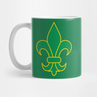 fleur de lis (green) Mug